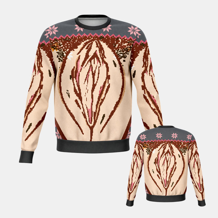 Women's Ugly Christmas Sweater in beige