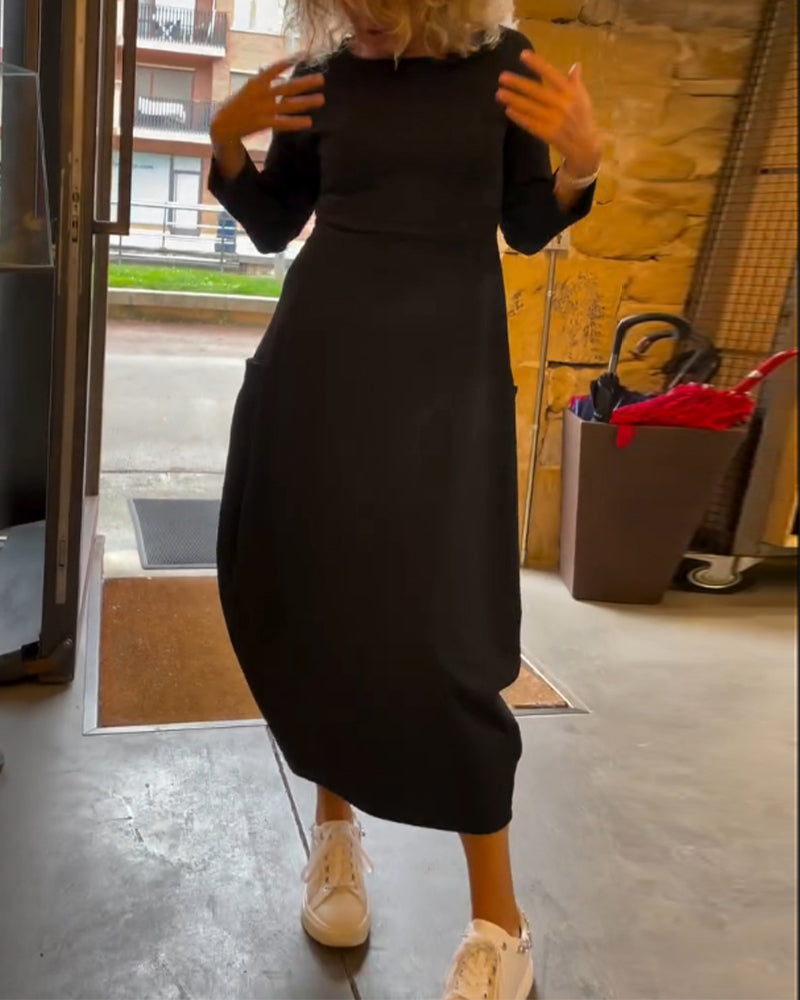 CORA | Casual Chic A-Line Midi Dress