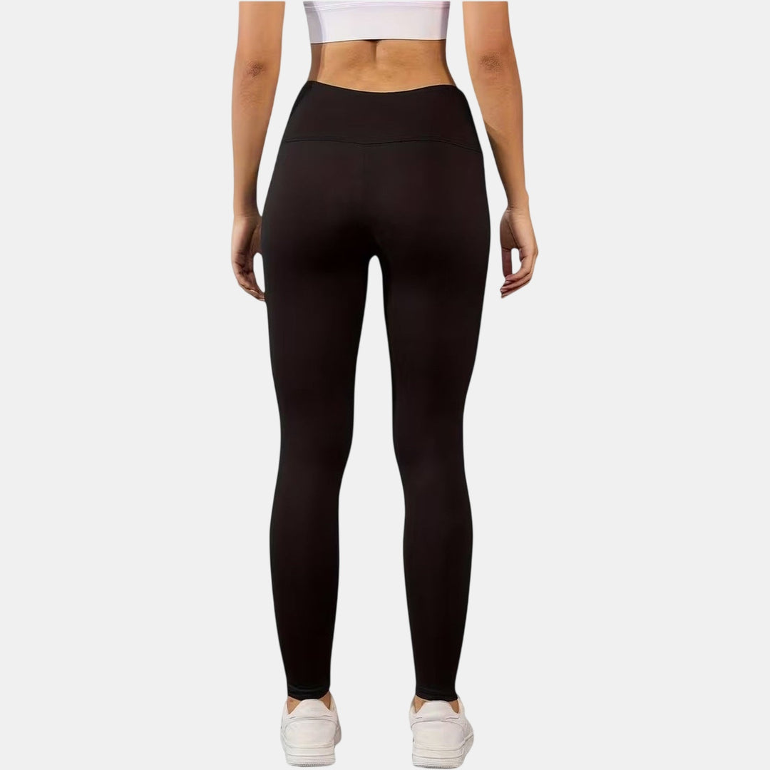 Fleece lined leggings lining and fit detail
