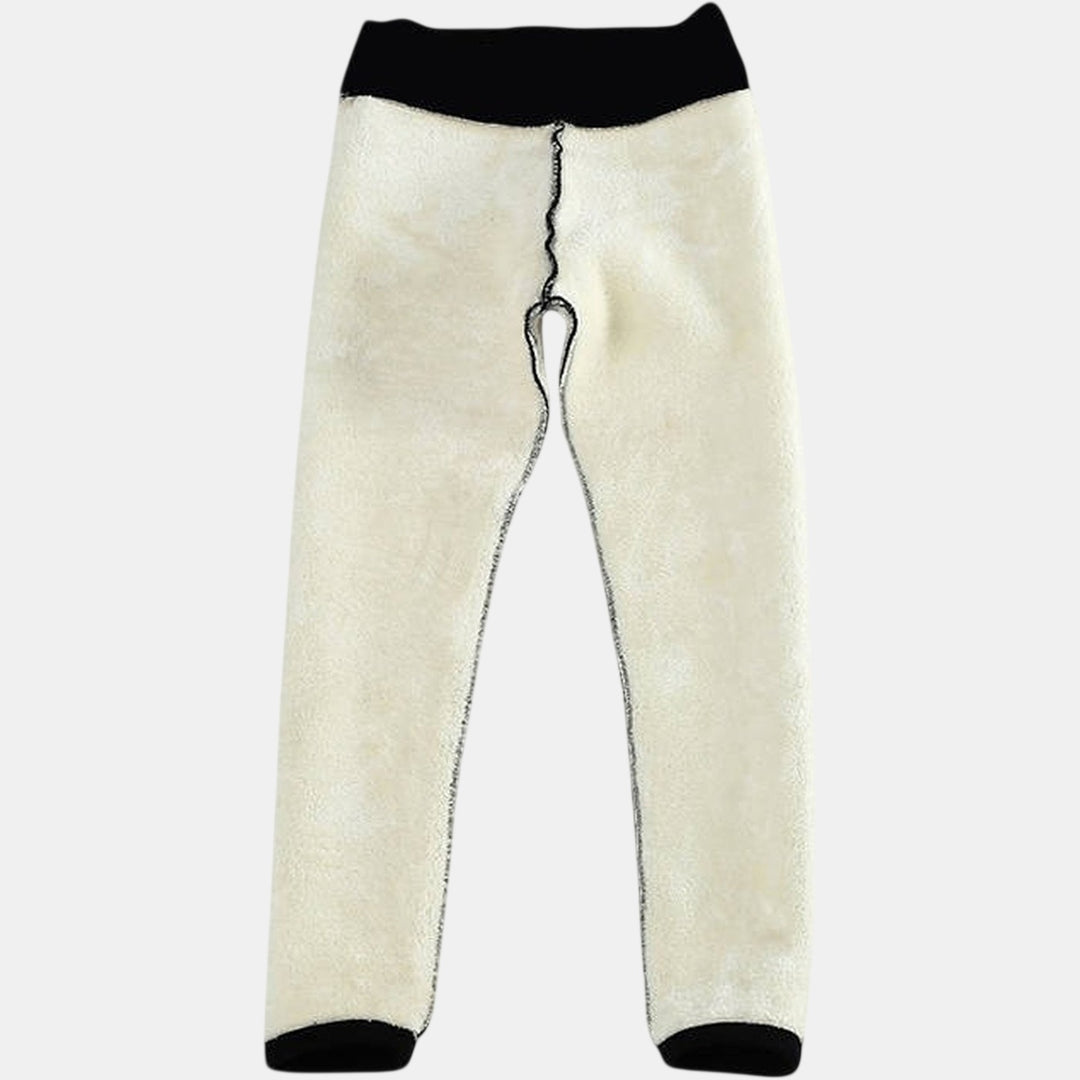Fleece lined leggings, sherpa lining through the full length of the leg