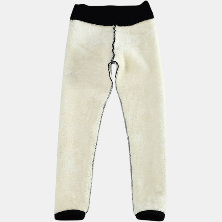 Fleece lined leggings, sherpa lining through the full length of the leg