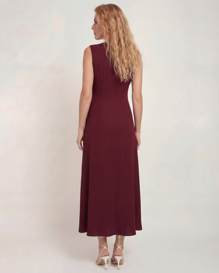 Reese | Sleeveless Round Neck Maxi Dress