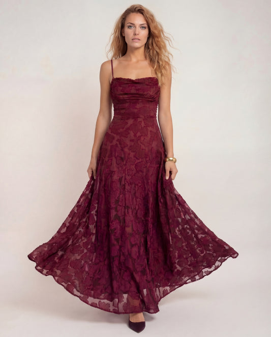 Mabel | Backless Lace Maxi Dress