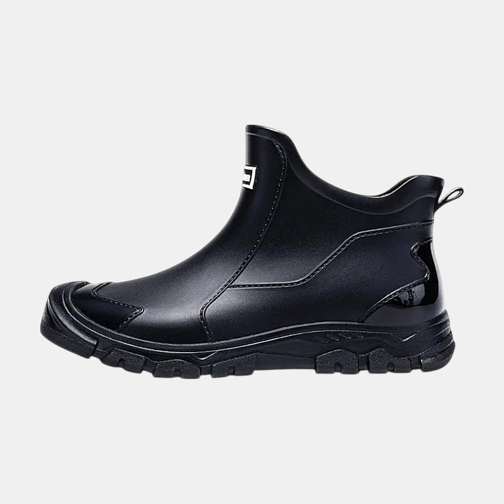 Women's Waterproof Chelsea Rain Boots, Glossy Slip On Ankle