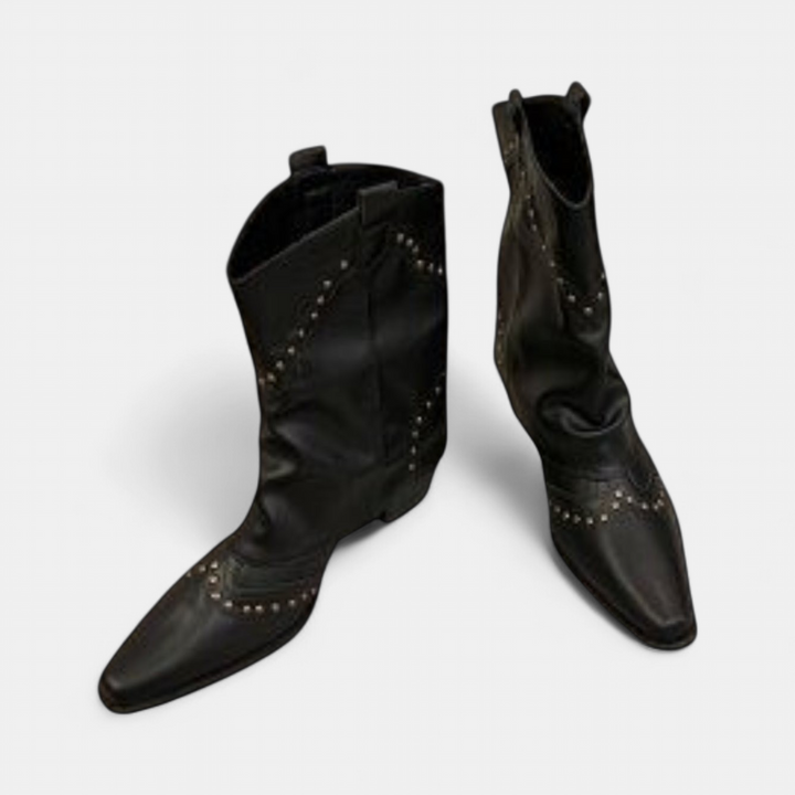 Women's Knee High Cowboy Boots, Slouch Pointed Toe