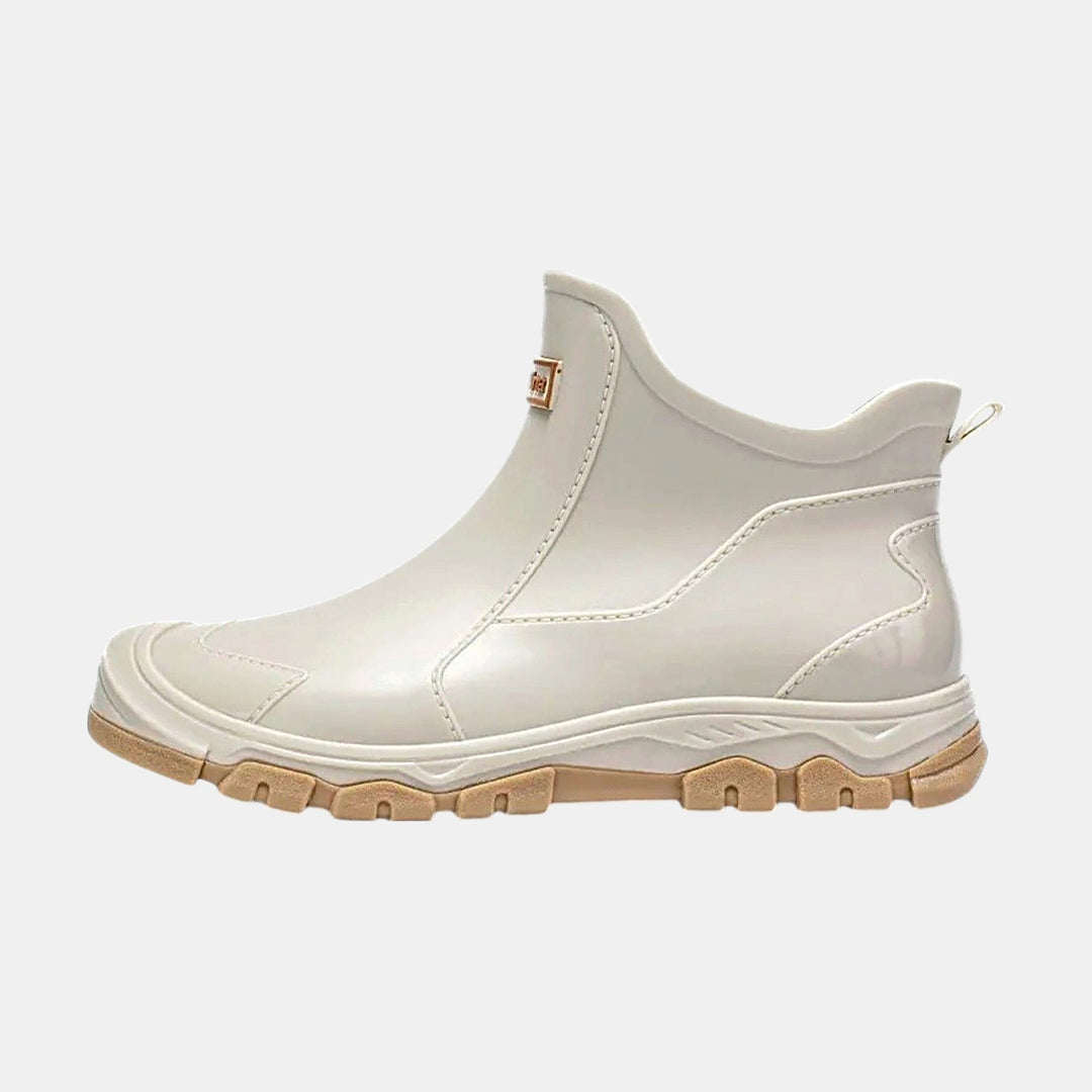 Women's Waterproof Chelsea Rain Boots, Glossy Slip On Ankle