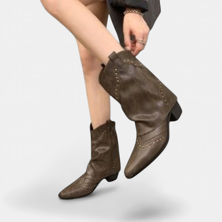 Women's Knee High Cowboy Boots, Slouch Pointed Toe