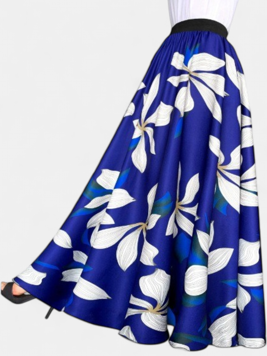 Navy Floral Border