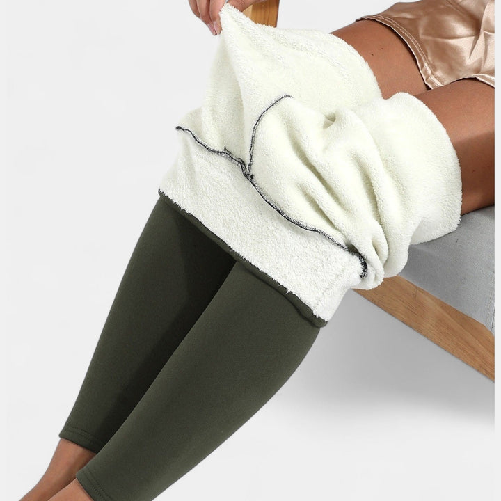 Army Green fleece lined leggings