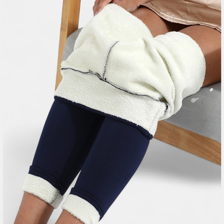 Navy fleece lined leggings
