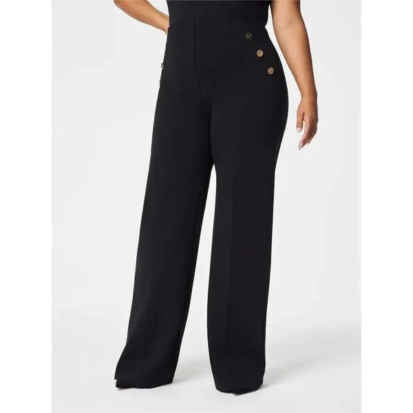 CHLOE | Stretchable Wide-Leg Trousers for Women | Casual Everyday Pants