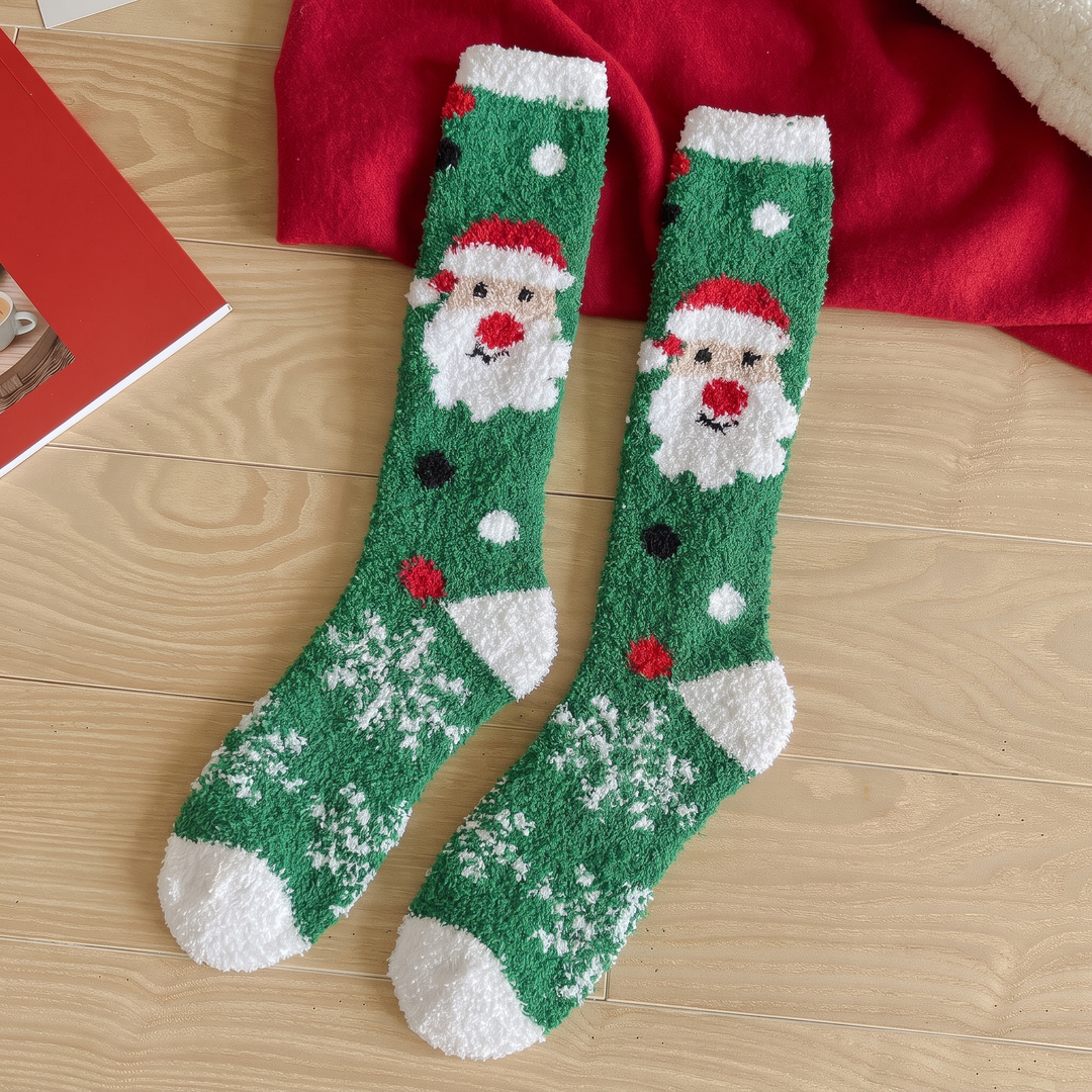 Green Snowflake Santa