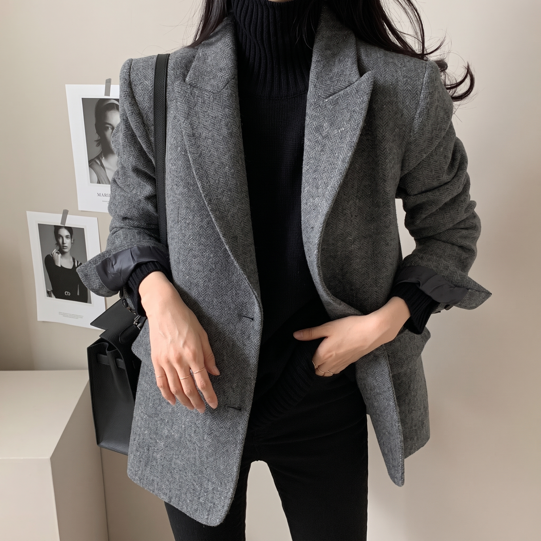 Grey Herringbone