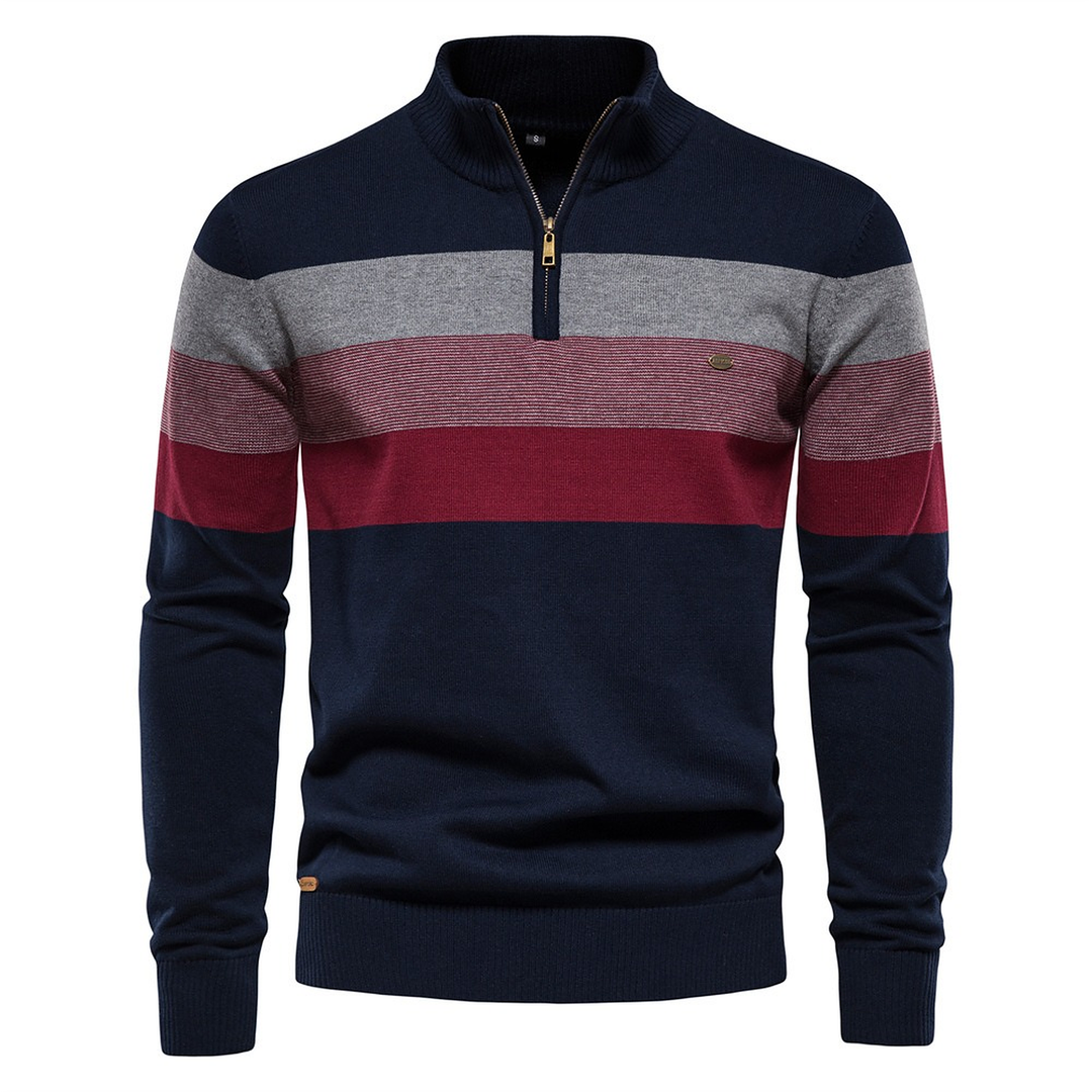 Navy Red Stripe