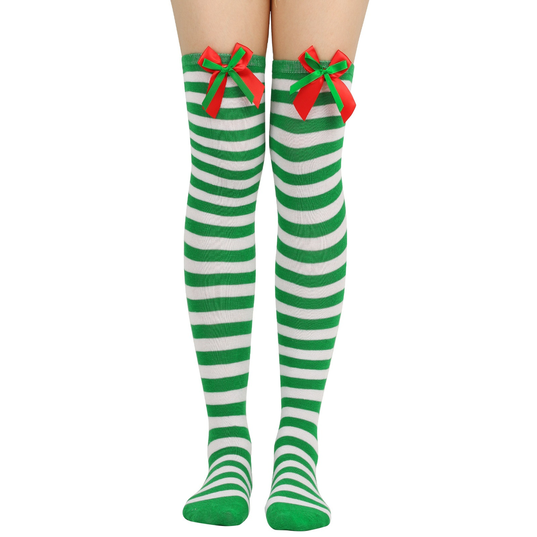 Green-White Bow