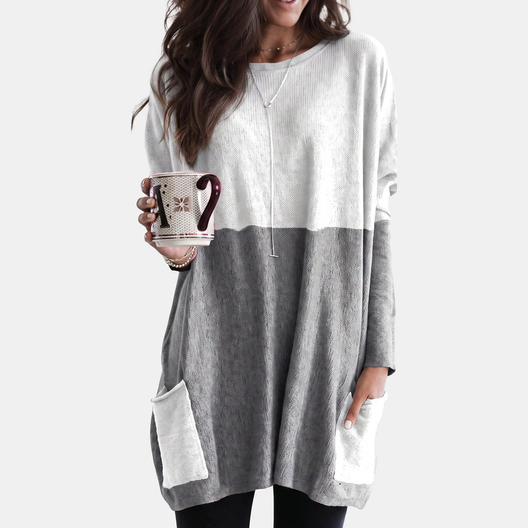 White Grey Colorblock