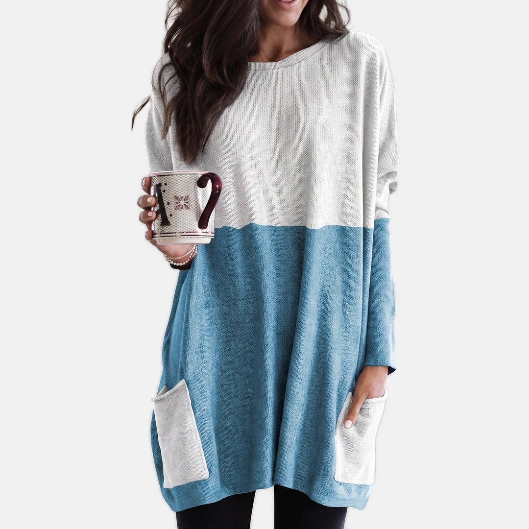 White Blue Colorblock