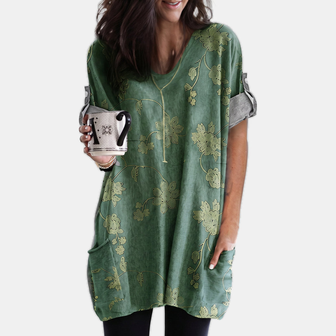 Green Floral Print