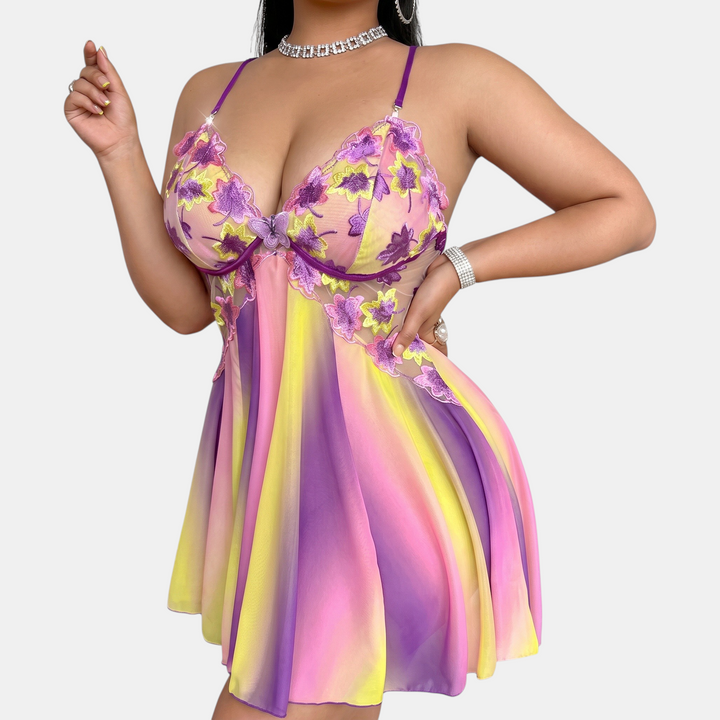 Purple Yellow Floral